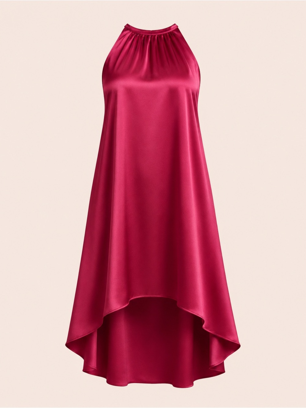 Burgundy Satin Dress | Elegant Wedding Guest Look